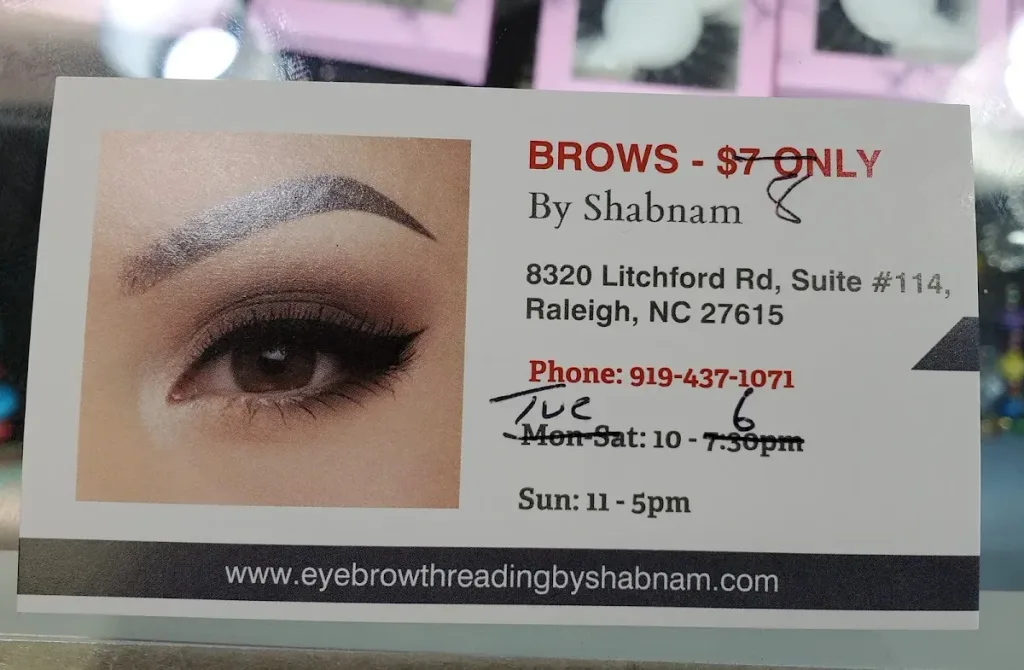 Eyebrow Threading & Spa — Beauty salon in Raleigh